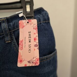 SHEIN Mod Dark Blue Denim Jeans